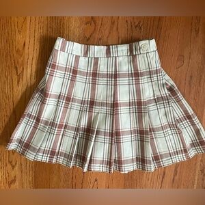 EUC Aerie Plaid Pleated Flared Skirt Size Extra Small.